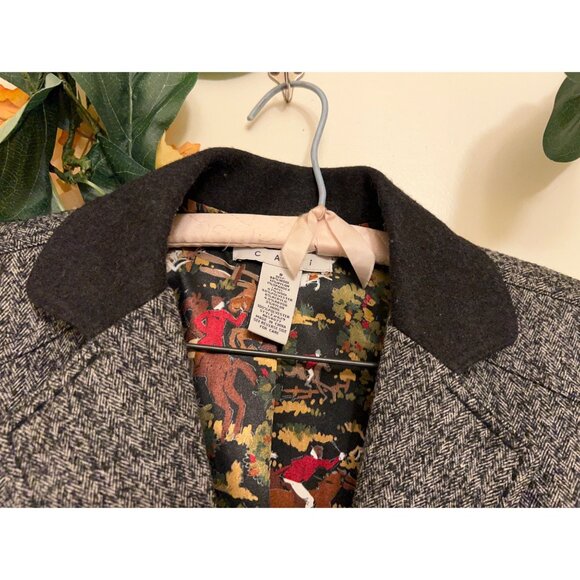 Cabi Wool Blazer/ Tweed Herringbone/ Gray blend - Picture 6 of 16